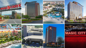 Collage of Wind Creek Hotel and Casino locations